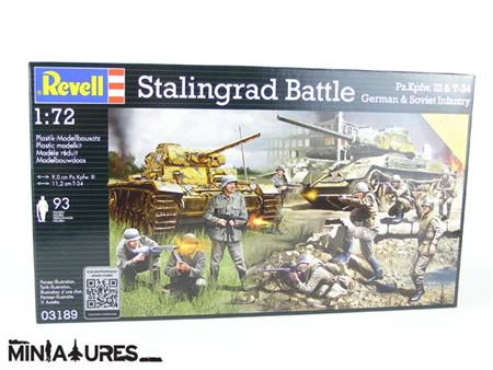 Stalingrad Battle Pzkpfw. III & T-34 & Figures