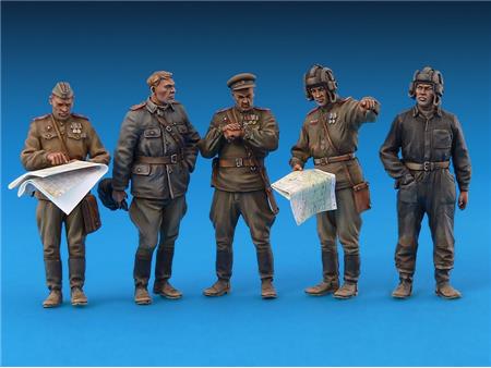 Soviet officers at field briefing
