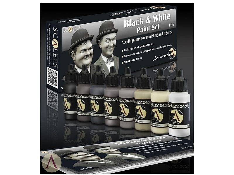 BLACK AND WHITE PAINT SET