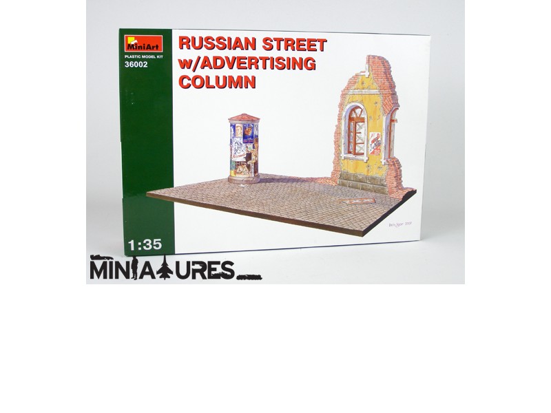 Russian street w/advertising column